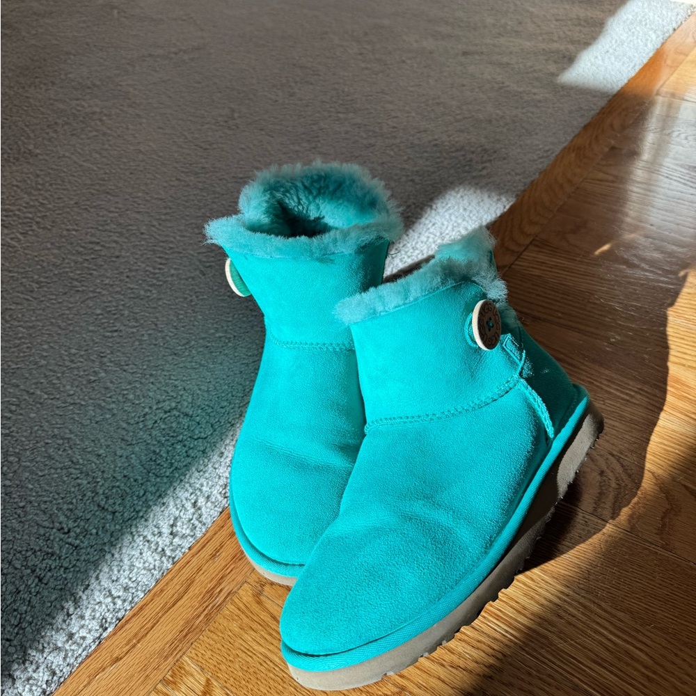 UGG Turquoise Shearling Boots